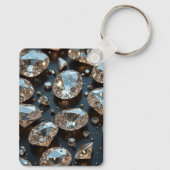 ダイヤモンドキーホルダーは実在ダイヤモンドの高級 キーホルダー (裏面)