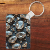 ダイヤモンドキーホルダーは実在ダイヤモンドの高級 キーホルダー (裏面)