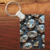 ダイヤモンドキーホルダーは実在ダイヤモンドの高級 キーホルダー (正面)