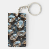 ダイヤモンドキーホルダーは実在ダイヤモンドの高級 キーホルダー (裏面)