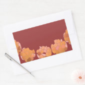ダイヤモンドクリスタル: RedRose PinkRose花びら 長方形シール (封筒)