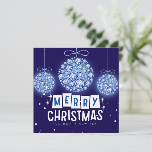 ダイヤモンドクリスマスオーナメントフラットカード (スタンド正面)