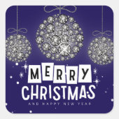 ダイヤモンドクリスマスオーナメント スクエアシール (正面)