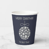 ダイヤモンドクリスマスオーナメント 紙コップ (裏面)