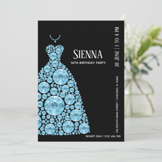 ダイヤモンドグラムガウン 招待状 (スタンド正面)