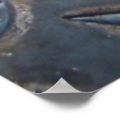 ダイヤモンドグランジメタル背景、溶接スチールサーフィン ポスター (角)