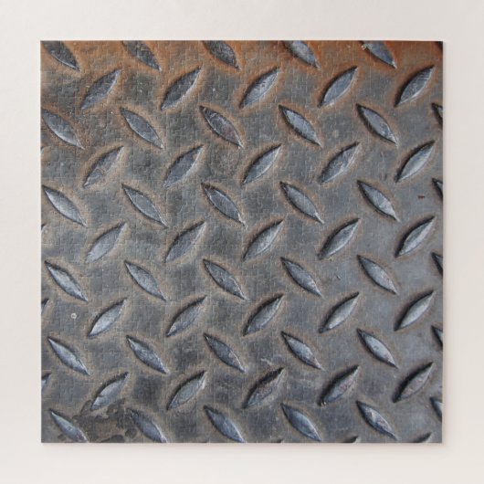 ダイヤモンドグランジメタル、溶接スチールテクスチャ。 ジグソーパズル (縦)