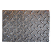 ダイヤモンドグランジメタル、溶接スチールテクスチャ。 枕カバー (裏面)