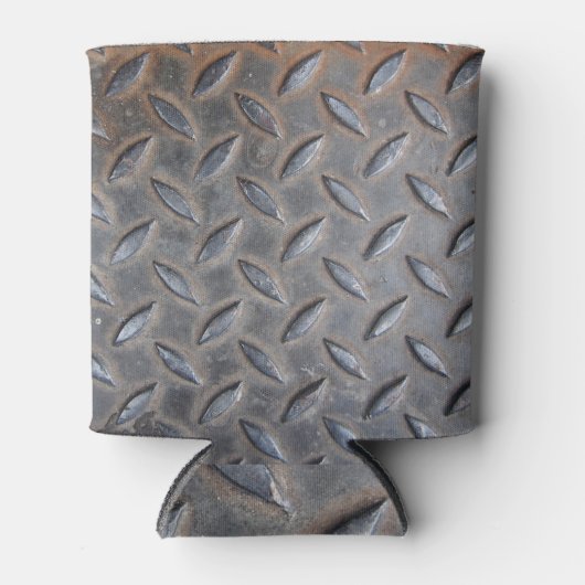 ダイヤモンドグランジメタル、溶接スチールテクスチャ。 缶クーラー (正面)