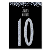 ダイヤモンドグリッターウェディングレセプションテーブル番号10 テーブルナンバー (正面)