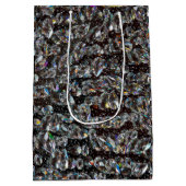 ダイヤモンドグリッタースパークルエレガント ミディアムペーパーバッグ (裏面)