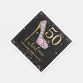ダイヤモンドグリッターフィフティと素晴らしい50誕生日 スタンダードランチョンナプキン (角)