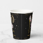 ダイヤモンドグリッターフィフティと素晴らしい50誕生日 紙コップ (右)