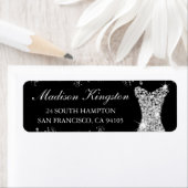 ダイヤモンドグリッター ドレス 誕生日パーティー  ブライダル ラベル (インサイチュ)