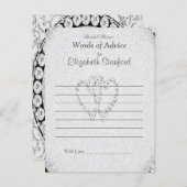 ダイヤモンドグリッター |ブライダルシャワーアドバイスカード アドバイスカード (正面/裏面)