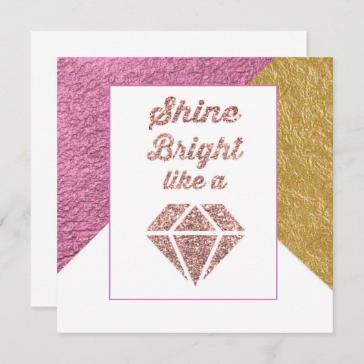 ダイヤモンドグリーティングカードのように輝く (正面/裏面)