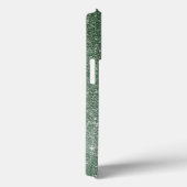 ダイヤモンドグリーングリッター書道モノグラム名 Case-Mate iPhoneケース (裏面 / 右)