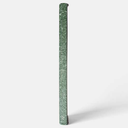 ダイヤモンドグリーンフェイクグリッター書道モノグラム SAMSUNG GALAXYケース (左側面)