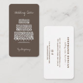 ダイヤモンドケーキ結婚チョコレートケーキのデコレーター 名刺 (正面/裏面)