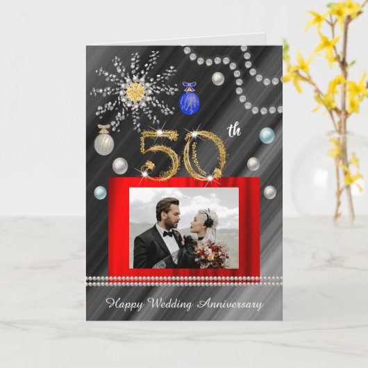 ダイヤモンドゴールデン結婚1周年記念 カード (黄色い花)