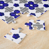 ダイヤモンドサファイアジェムストーンアートブルー ジグソーパズル (側面)