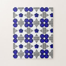 ダイヤモンドサファイアジェムストーンアートブルー ジグソーパズル