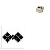 ダイヤモンドシェイプのペア ラバースタンプ (押印)