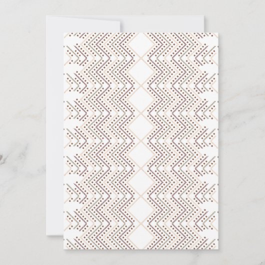 ダイヤモンドシェイプの繰り返し幾何学的パターン 招待状 (正面)