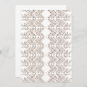 ダイヤモンドシェイプの繰り返し幾何学的パターン 招待状 (正面/裏面)