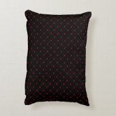 ダイヤモンドシェイプ赤いハート&ラインアート アクセントクッション (裏面(縦))