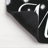 ダイヤモンドジュエリージュエリーモノグラムイニシャルマウスパッド マウスパッド (コーナー)