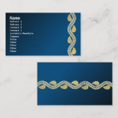 ダイヤモンドジュエリーブルーとブラックブルー 名刺 (正面/裏面)