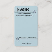 ダイヤモンドジュエリー – ダイヤモンドRhinestoneロゴ 名刺 (正面)