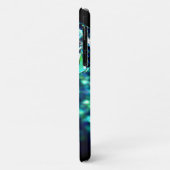 ダイヤモンドジュエルのスパークリーエレガントルブラックティール（緑がかった色） Case-Mate iPhoneケース (裏面/左)