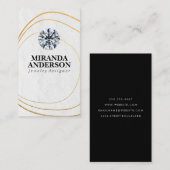 ダイヤモンドジュエル | 金ゴールドラインアート 名刺 (正面/裏面)