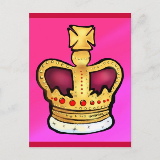 ダイヤモンドジュビリークラウンゴージャススケッチ ポストカード (正面)