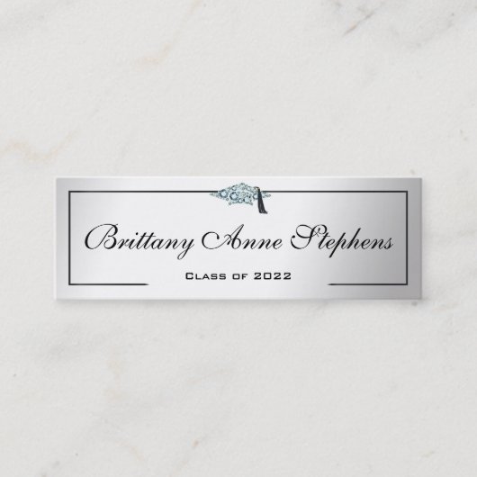 ダイヤモンドスタッズグラッドキャップシルバー呼出しカード コーリングカード (正面)