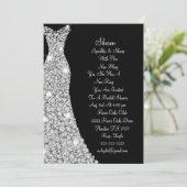 ダイヤモンドスタッ結婚ズドレスブライダル招待状 招待状 (スタンド正面)