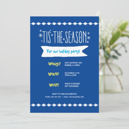 ダイヤモンドスノーフレークウーヴィルホリデイ招待状 招待状 (スタンド正面)