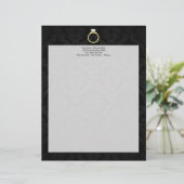 ダイヤモンドソリティアリングや輪 レターヘッド (スタンド正面)