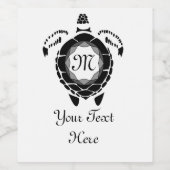 ダイヤモンドタートルシェルバックモノグラム ワインラベル (シングルラベル)