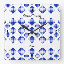 ダイヤモンドチェックブルーホワイト