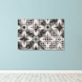 ダイヤモンドチェーンパターン キャンバスプリント (インサイチュ (ウッドフロア))