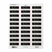 ダイヤモンドチューリップ白黒ダマスク ラベル (フルシート)