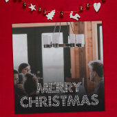 ダイヤモンドチームフォトメリークリスマスビジネスイエロー シーズンカード