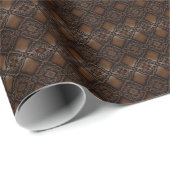 ダイヤモンドツール付き革のルックパターン ラッピングペーパー (ロールコーナー)