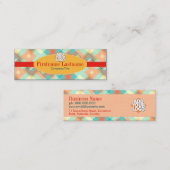 ダイヤモンドテキスタイルレトロミニ スキニー名刺 (正面/裏面)