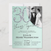 ダイヤモンドテクスチャー 結婚30周年記念 招待状 (正面)