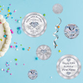 ダイヤモンドテーマパーソナライズされた、ハッピーバースデーテーブル コンフェッティ