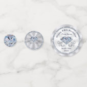 ダイヤモンドテーマパーソナライズされた、ハッピーバースデーテーブル コンフェッティ (正面)